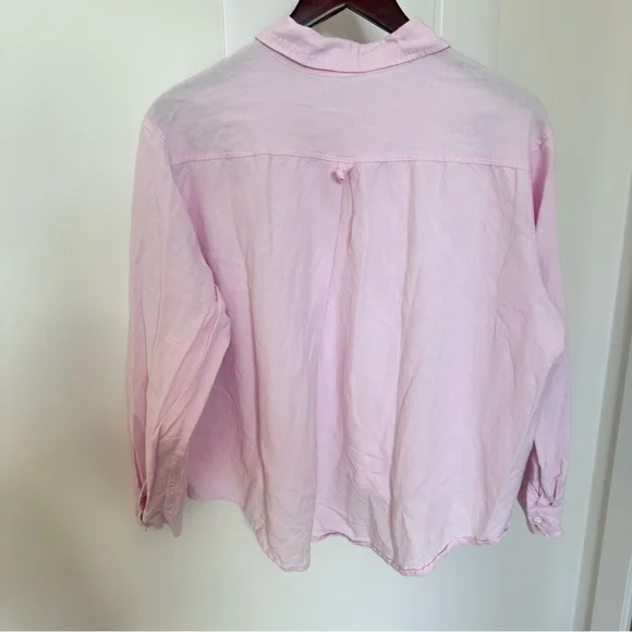 Danton France women’s Pink Long-Sleeve round collar pullover  Shirt - Picture 2 of 11